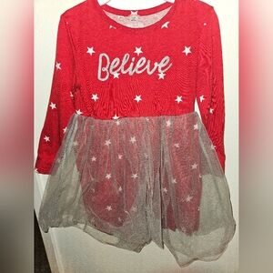 Cute red toddler girl dress